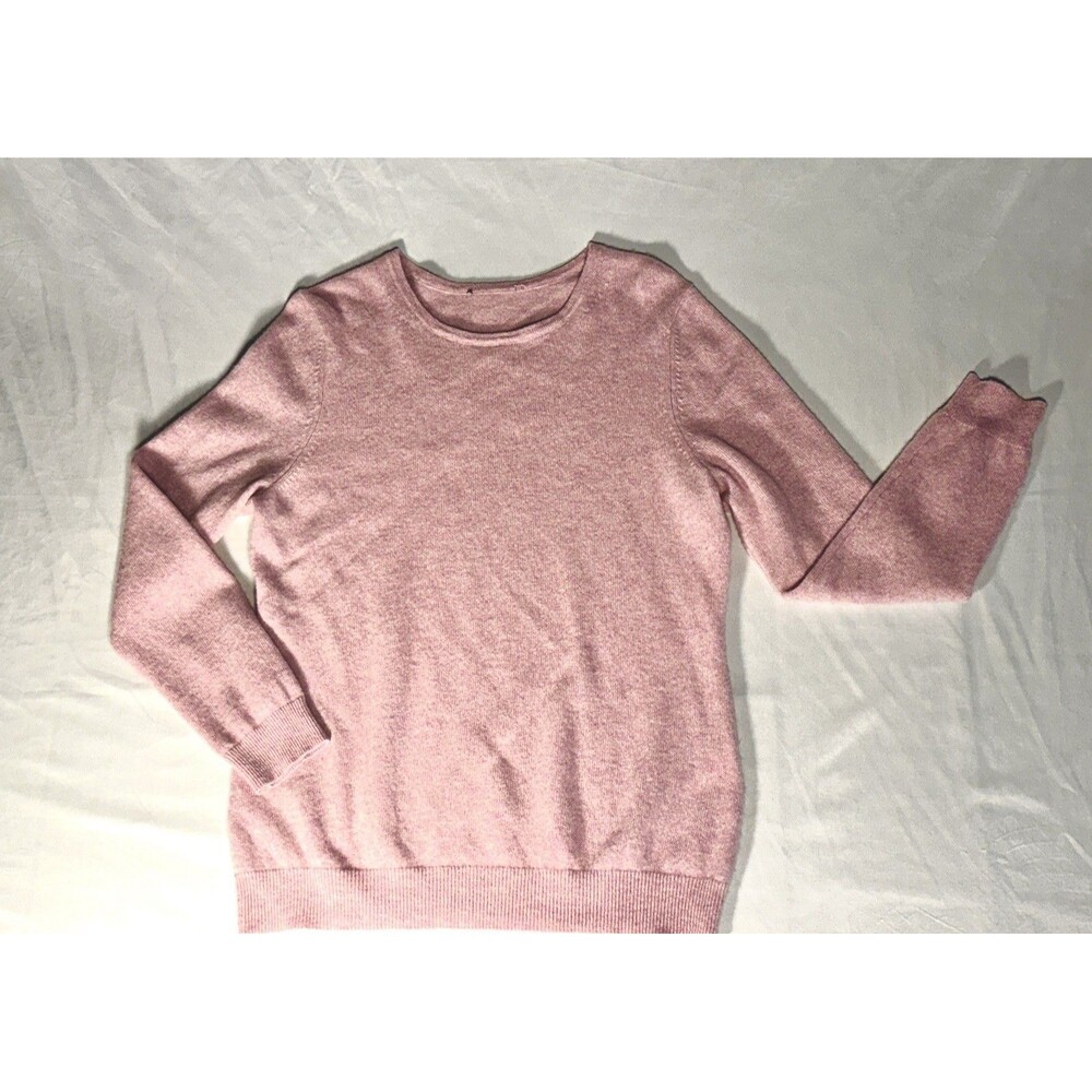 Charter Club 100% Cashmere Crew Neck Sweater Blush Pink Women's Large